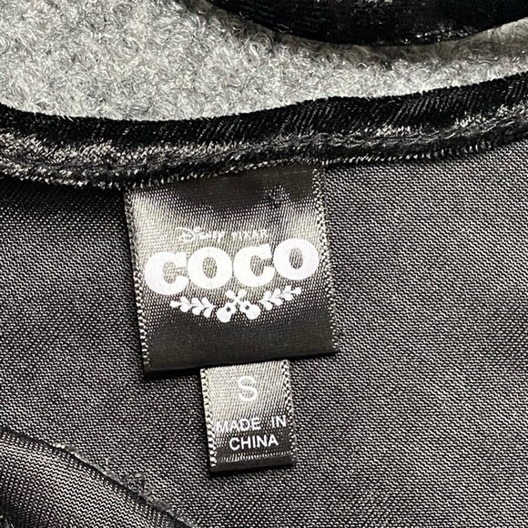 Disney Wear Girls Coco Dress Black Velvet Cold Shoulder Costume S - Picture 2 of 7